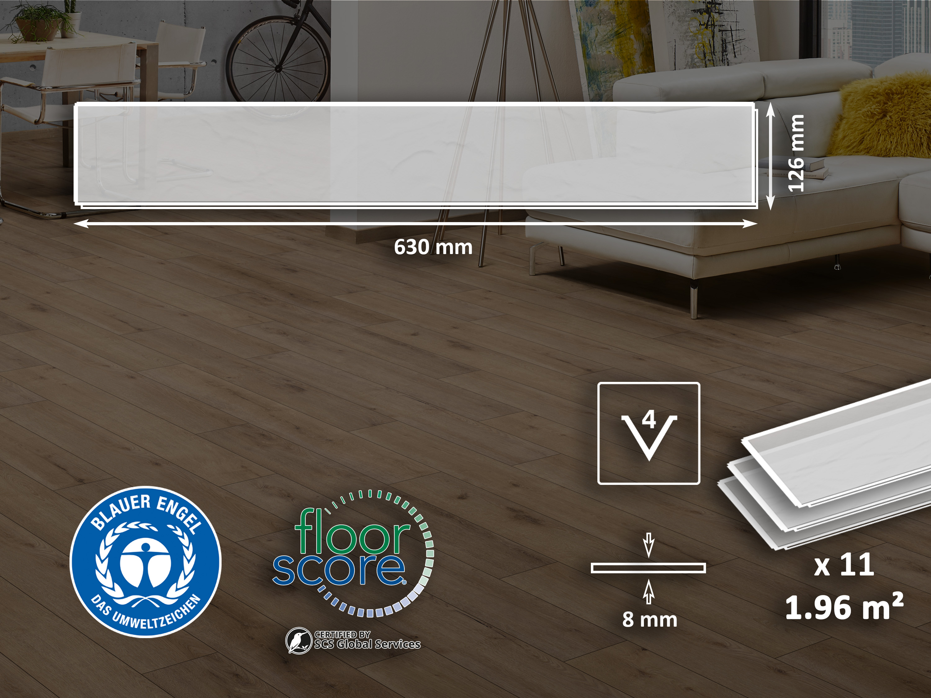 Laminatboden KronoOriginal® Herringbone - Historic Oak 5947 - 8 mm Stark - Fischgrät-Laminat Laminatboden KronoOriginal® Herringbone - Historic Oak 5947 - 8 mm Stark - Fischgrät-Laminat