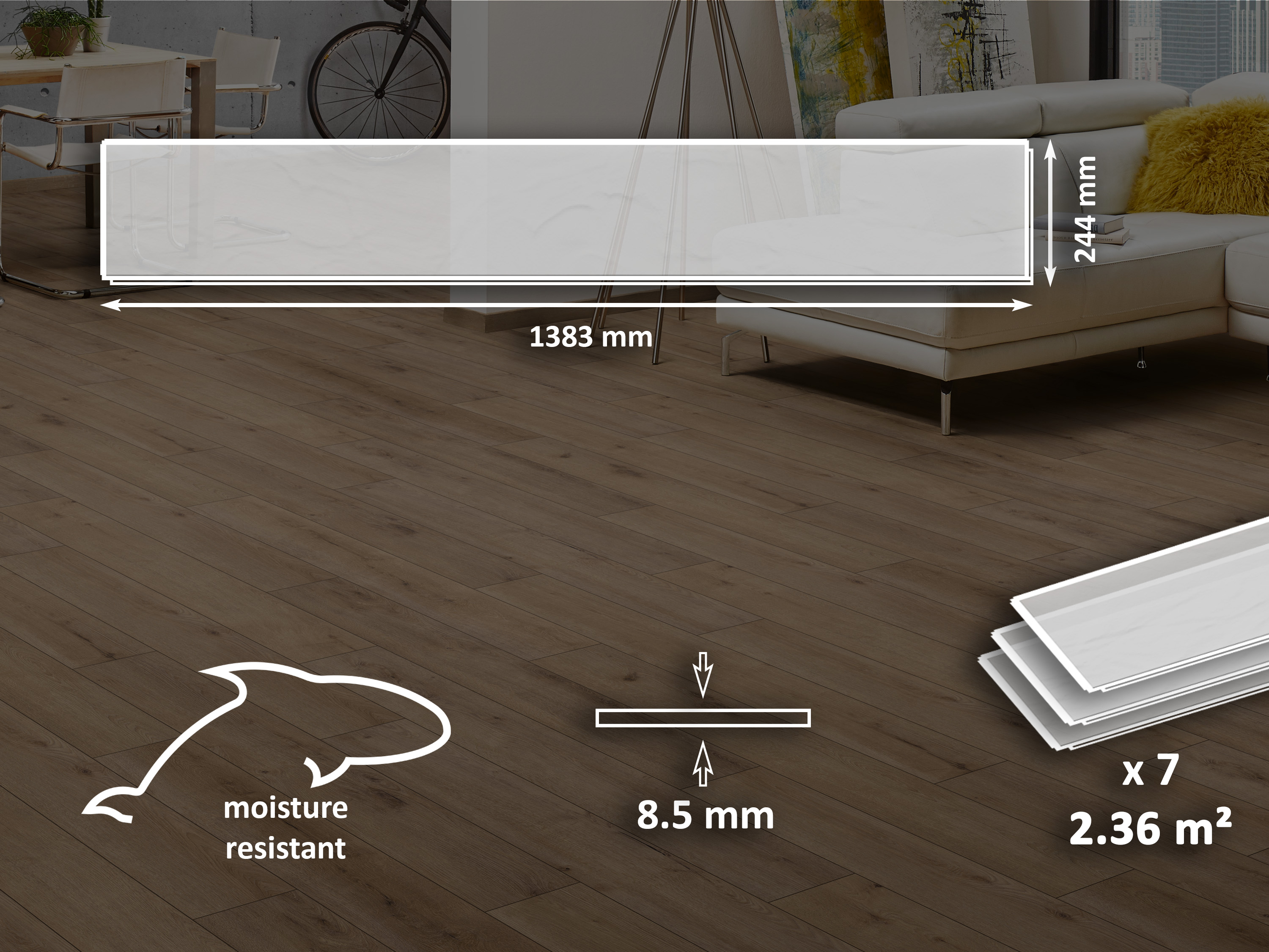 Furnierparkett Oak Bradford O273 Organic Veneer Parquet mit MO.RE! von KronoOriginal® Furnierparkett Oak Bradford O273 Organic Veneer Parquet mit MO.RE! von KronoOriginal®
