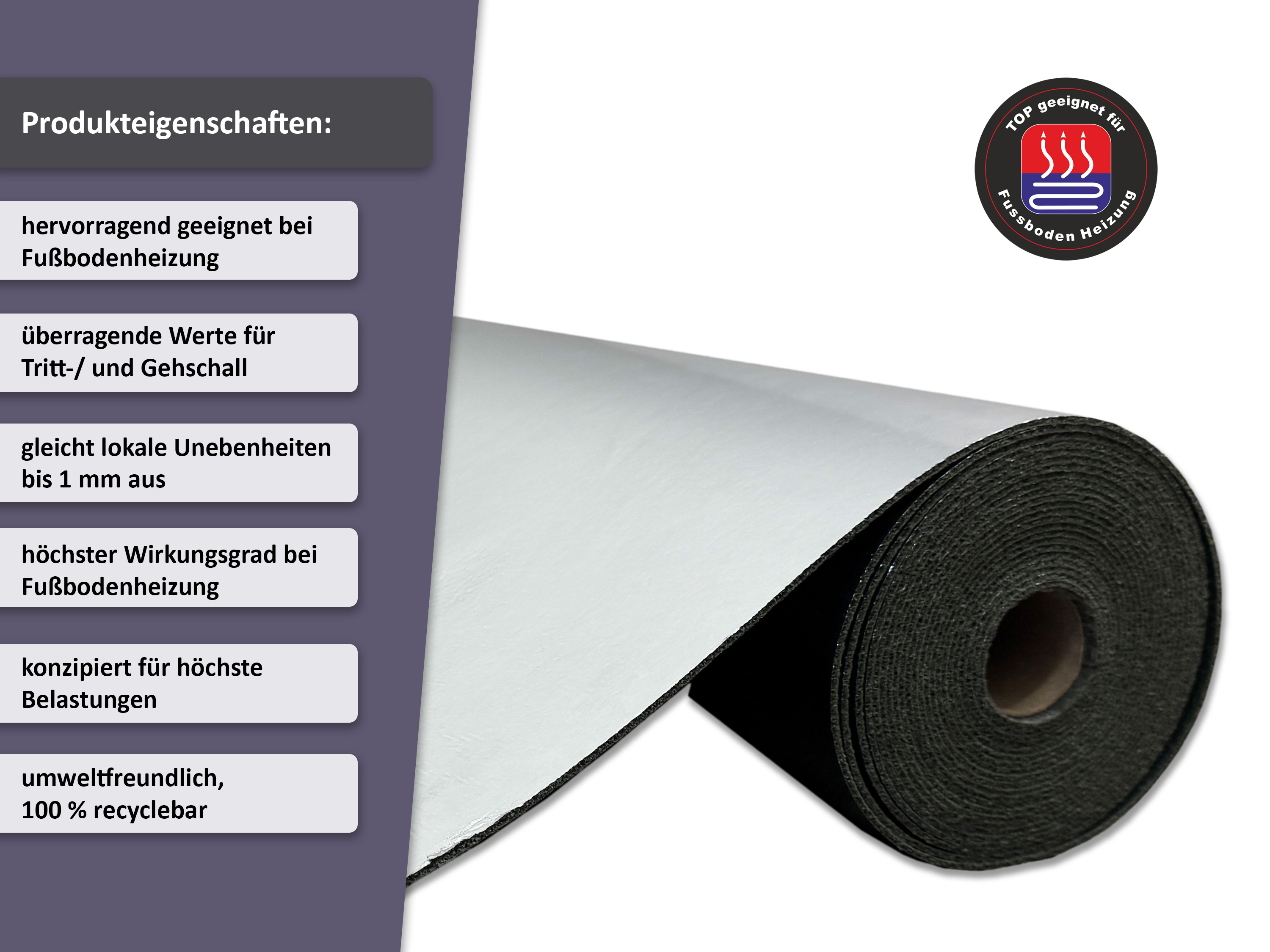 uficell® VINOSOUND RIGID ALU premium Vinylunterlage Trittschalldämmung für Klick Rigid/SPC Vinylboden uficell® VINOSOUND RIGID ALU premium Vinylunterlage Trittschalldämmung für Klick Rigid/SPC Vinylboden