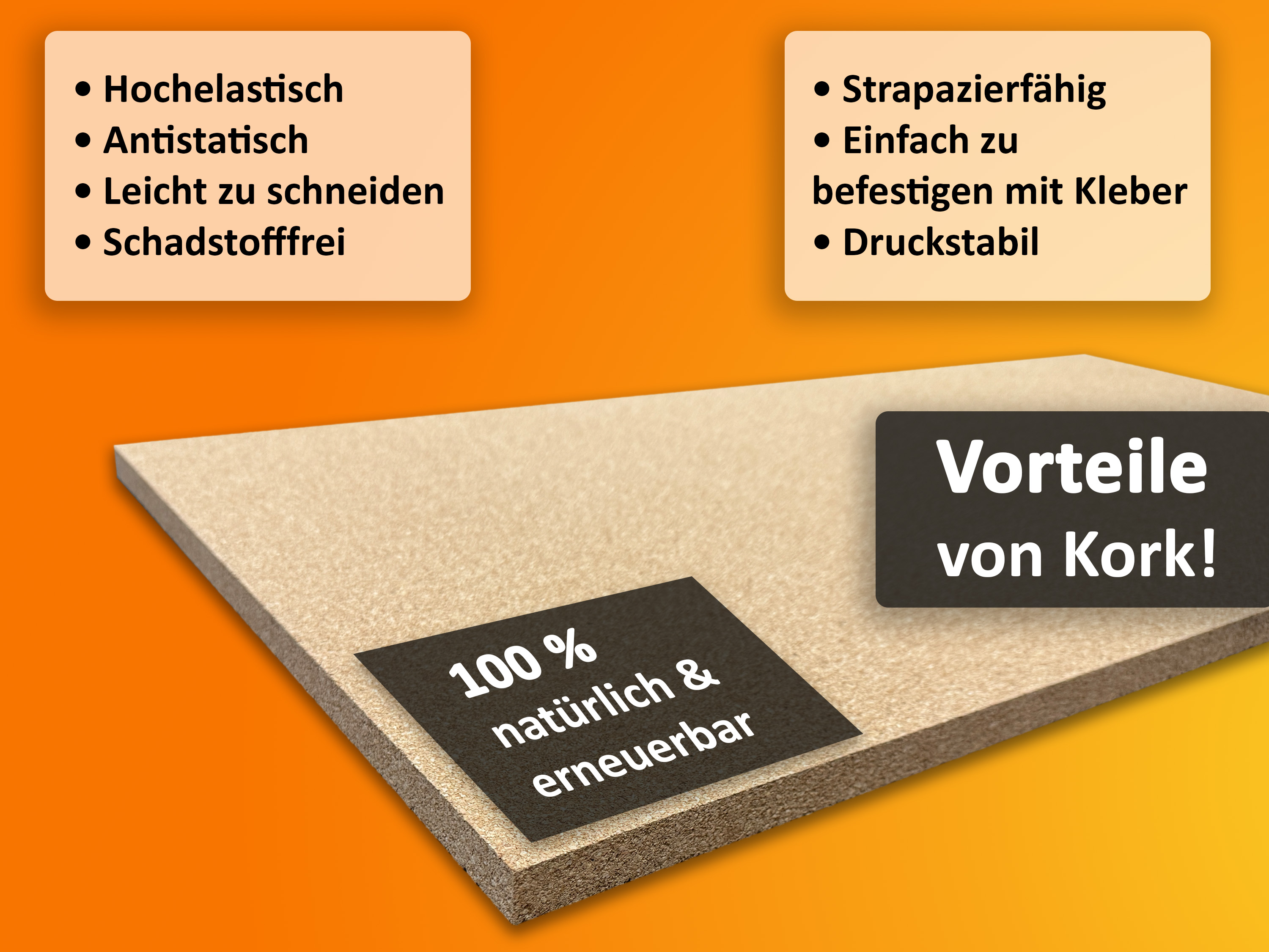 Pinnwand Korkplatten Superfein (beidseitig geschliffen) Format 900 x 600 mm Pinnwand Korkplatten Superfein (beidseitig geschliffen) Format 900 x 600 mm