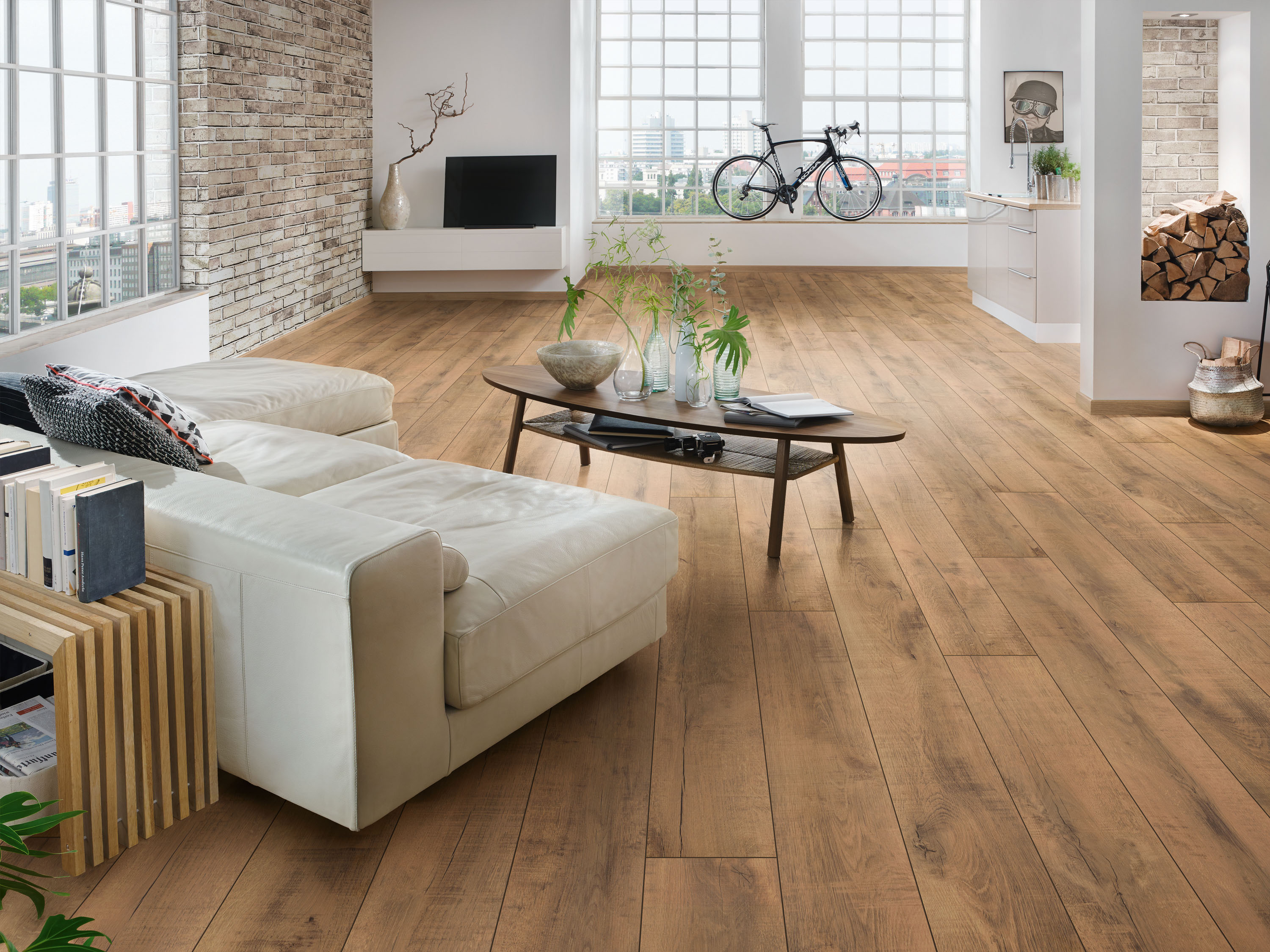 Laminatboden TRECOR® Cottage WIDE - Gold Volcano Oak K462 mit Klicksystem 7 mm Stark - Breitdiele Laminatboden TRECOR® Cottage WIDE - Gold Volcano Oak K462 mit Klicksystem 7 mm Stark - Breitdiele