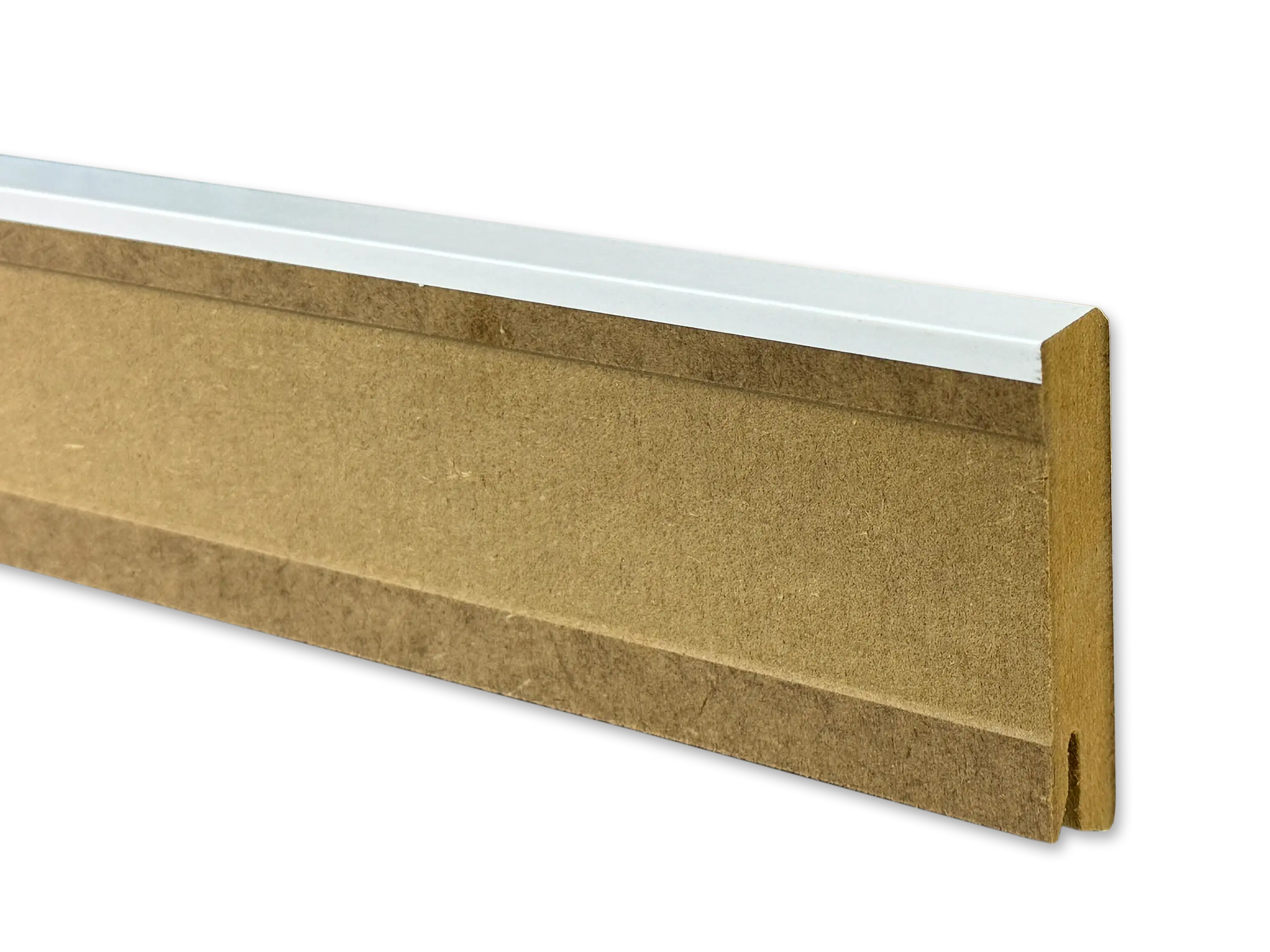 TRECOR® CUBE Sockelleiste, Fußleiste 18 x 70 mm in Weiß RAL 9016 - CLIPSTAR Fräsung TRECOR® CUBE Sockelleiste, Fußleiste 18 x 70 mm in Weiß RAL 9016 - CLIPSTAR Fräsung