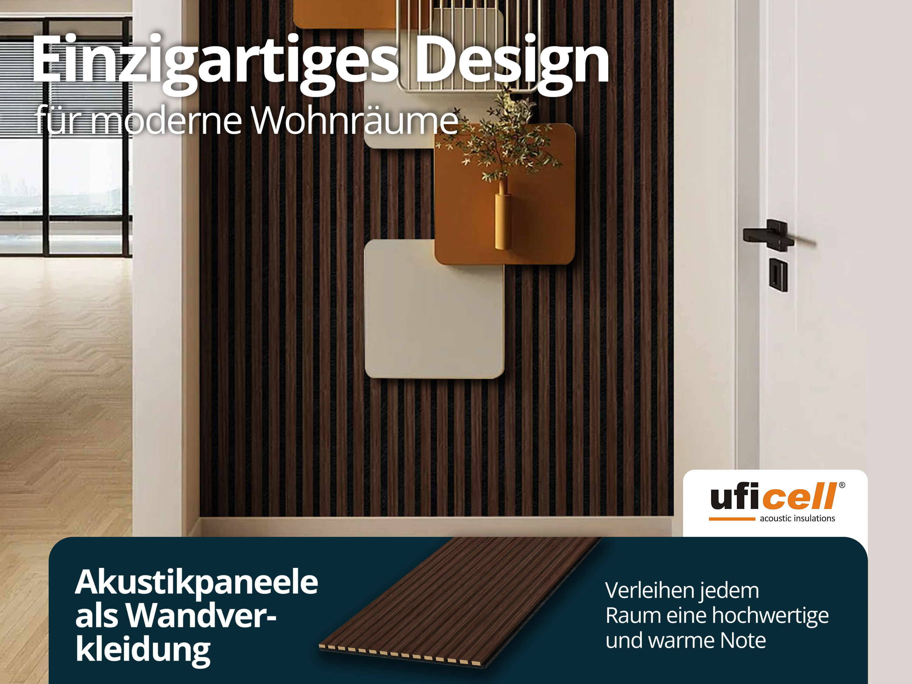 Akustikpaneel Eiche geräuchert 27 mm Filz Schwarz, Oberfläche: Echtholz, mehrere Formate Akustikpaneel Eiche geräuchert 27 mm Filz Schwarz, Oberfläche: Echtholz, mehrere Formate