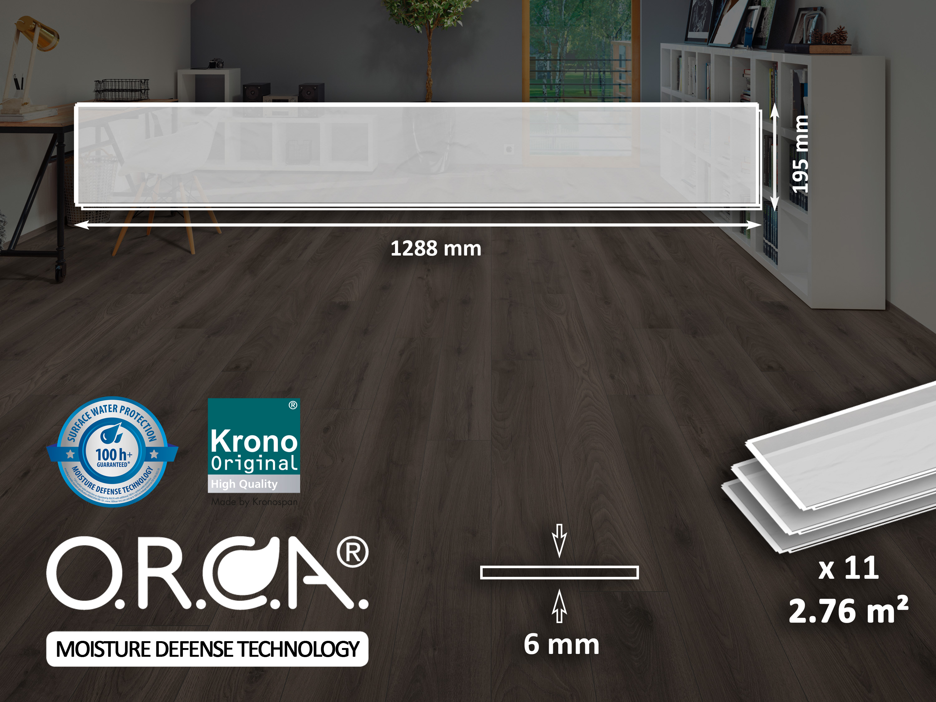 Ashland Oak K452 Organic Clever 6 mm mit O.R.C.A Technologie KronoOriginal® Ashland Oak K452 Organic Clever 6 mm mit O.R.C.A Technologie KronoOriginal®