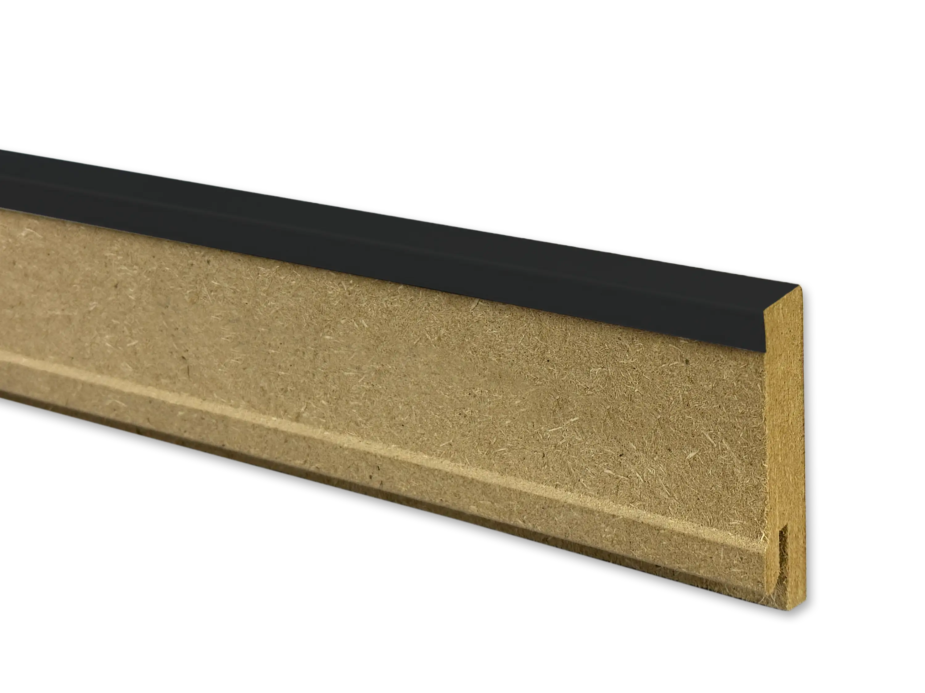 CUBE Sockelleiste Schwarz , Fußleiste 16 x 58 mm in schwarz RAL 9005 - CLIPSTAR Fräsung CUBE Sockelleiste Schwarz , Fußleiste 16 x 58 mm in schwarz RAL 9005 - CLIPSTAR Fräsung