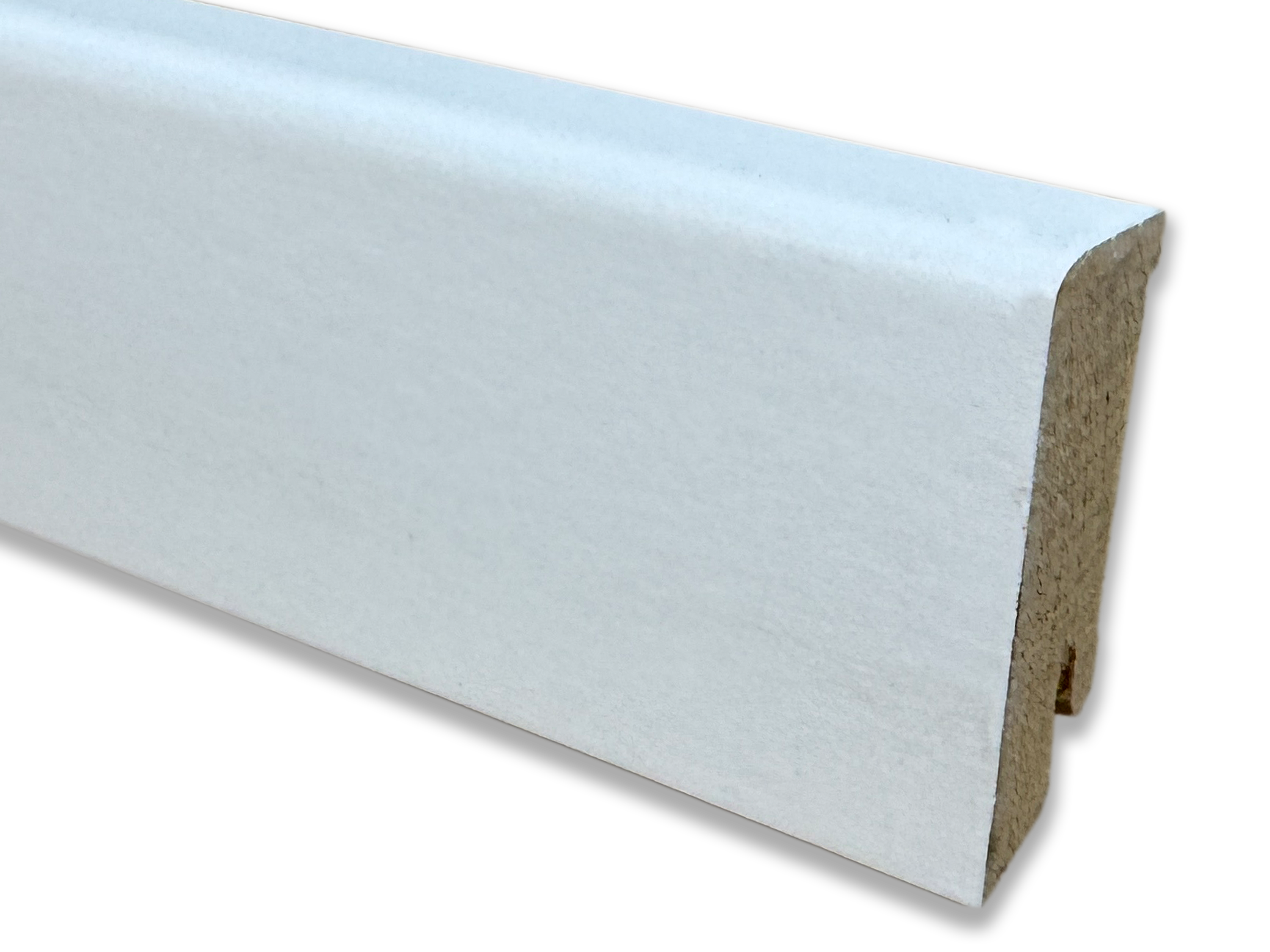 Sockelleiste Echtholz weiß lackiert, 18 x 65 mm - CLIPSTAR Fräsung - verschiedene Längen Sockelleiste Echtholz weiß lackiert, 18 x 65 mm - CLIPSTAR Fräsung - verschiedene Längen