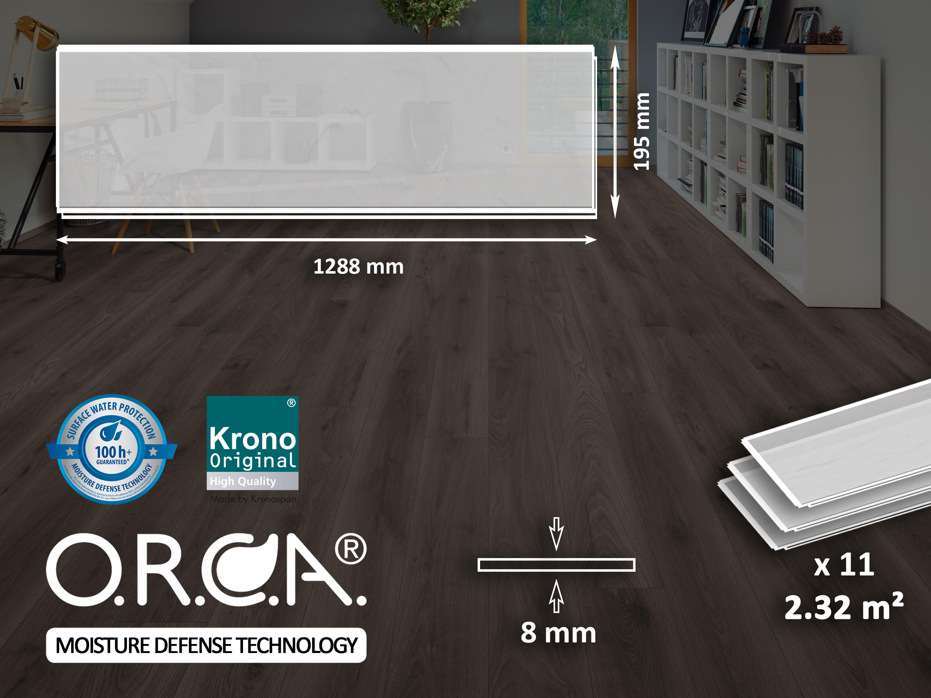Crosstown Traffic K035 Organic Classic 8 mm in Fliesenoptik mit O.R.C.A Technologie KronoOriginal® Crosstown Traffic K035 Organic Classic 8 mm in Fliesenoptik mit O.R.C.A Technologie KronoOriginal®