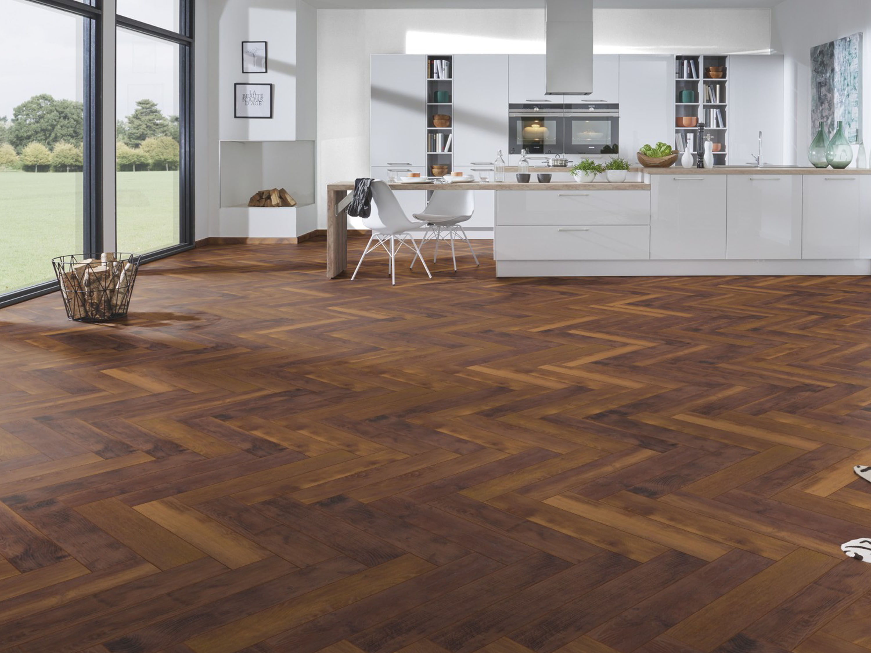 Laminatboden KronoOriginal® Herringbone - Laguna Oak K411 - 8 mm Stark - Fischgrät-Laminat Laminatboden KronoOriginal® Herringbone - Laguna Oak K411 - 8 mm Stark - Fischgrät-Laminat