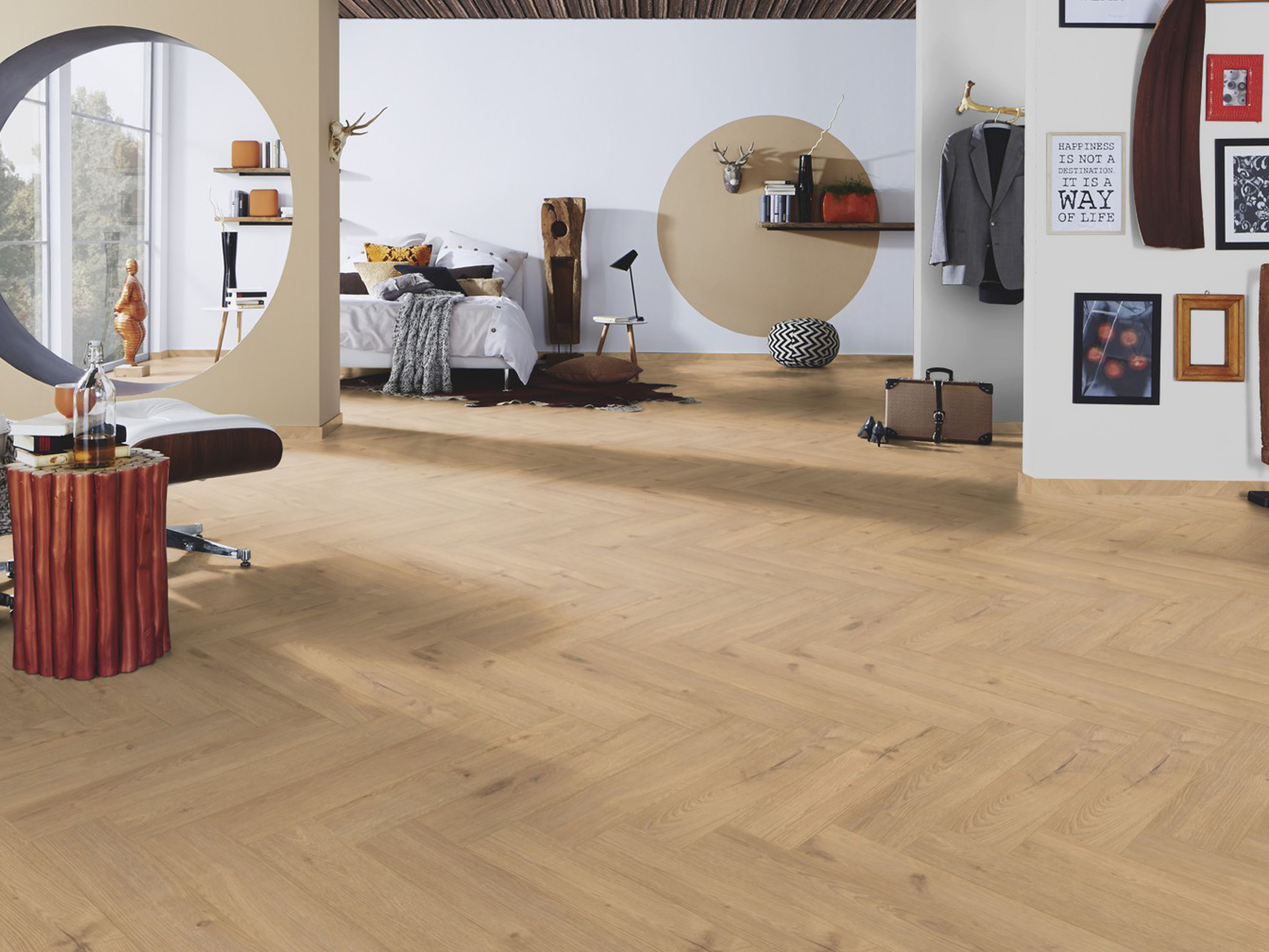 Laminatboden KronoOriginal® Herringbone - Sundance Oak K326 - 8 mm Stark - Fischgrät-Laminat Laminatboden KronoOriginal® Herringbone - Sundance Oak K326 - 8 mm Stark - Fischgrät-Laminat
