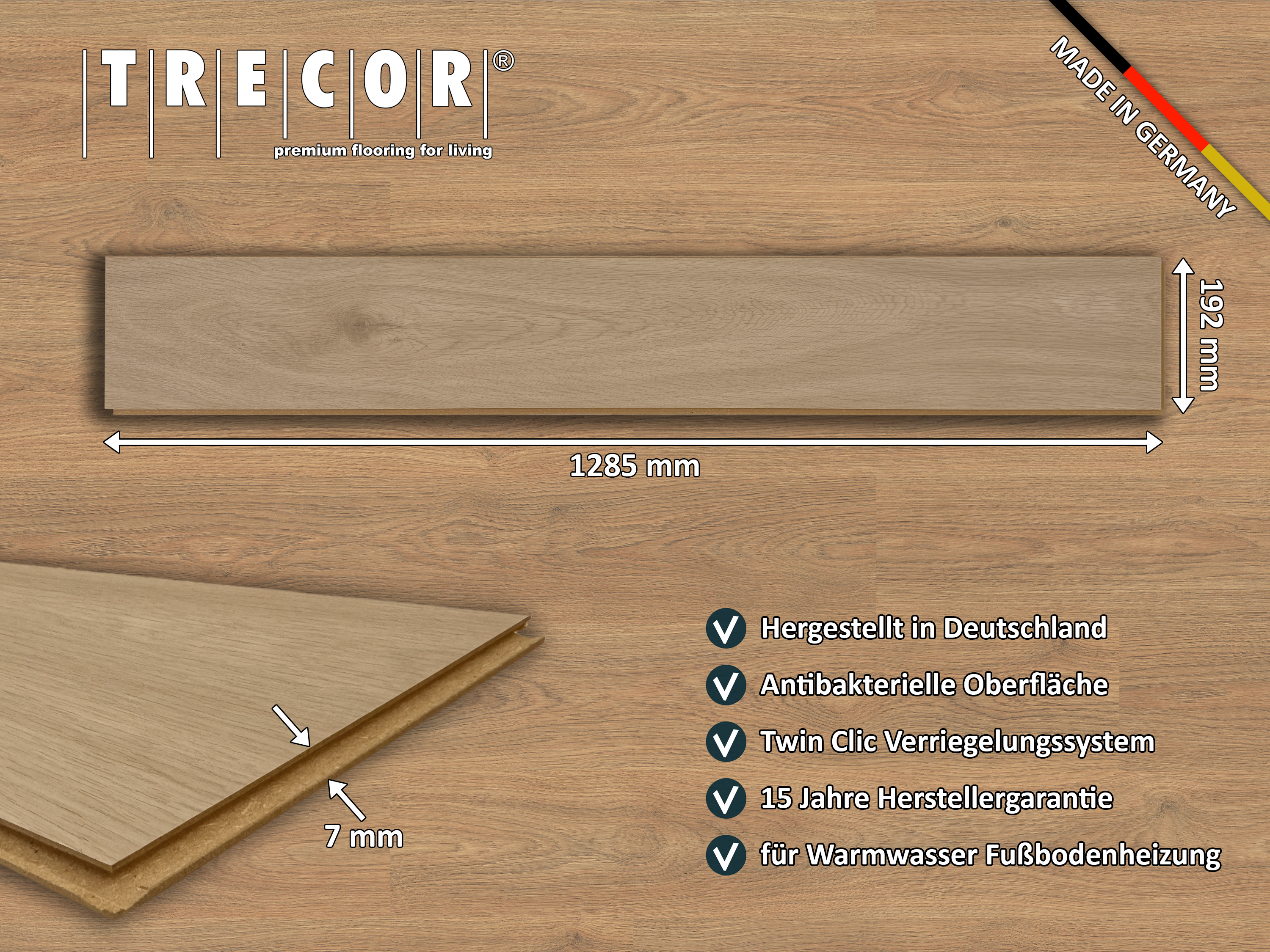 KronoOriginal® Laminat Cottage - Hazel Almina Oak K645 - Landhausdiele mit V4 Fuge - 7 mm Stark KronoOriginal® Laminat Cottage - Hazel Almina Oak K645 - Landhausdiele mit V4 Fuge - 7 mm Stark