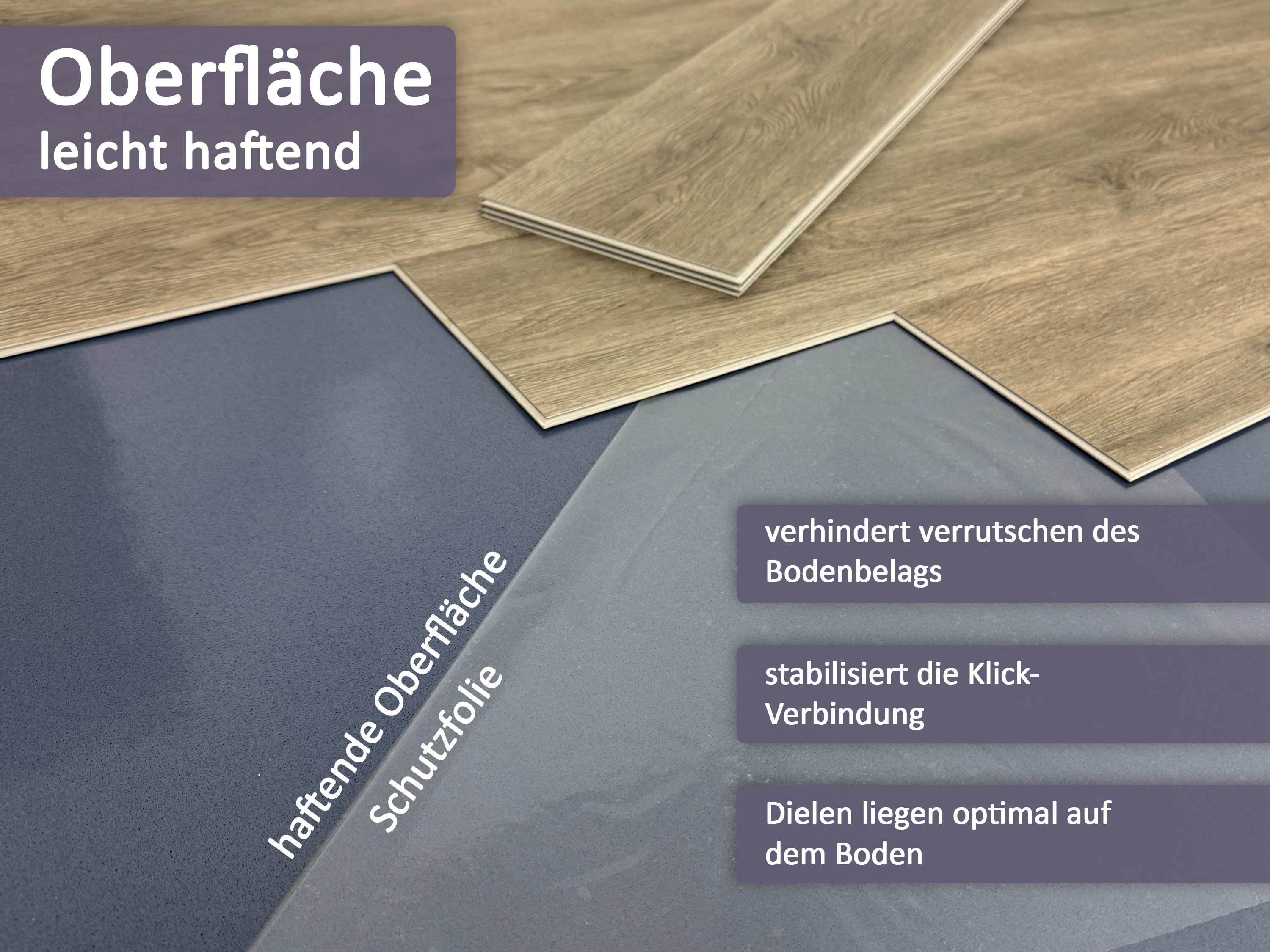 uficell® VINOSOUND FIX premium LVT-Vinyl Trittschalldämmung mit Haftbeschichtung uficell® VINOSOUND FIX premium LVT-Vinyl Trittschalldämmung mit Haftbeschichtung