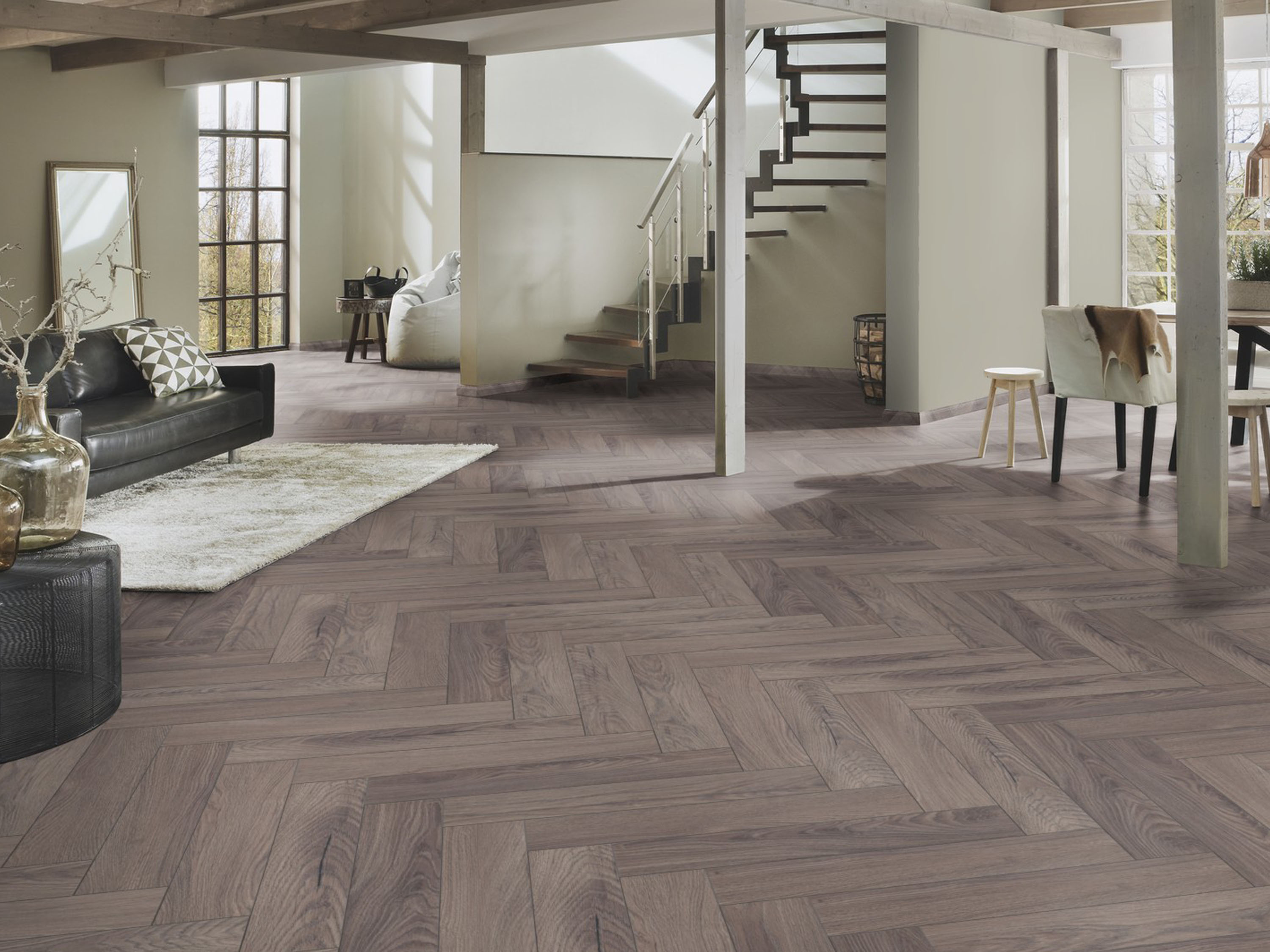 Laminatboden KronoOriginal® Herringbone - Rutherford Oak K488 - 8 mm Stark - Fischgrät-Laminat Laminatboden KronoOriginal® Herringbone - Rutherford Oak K488 - 8 mm Stark - Fischgrät-Laminat