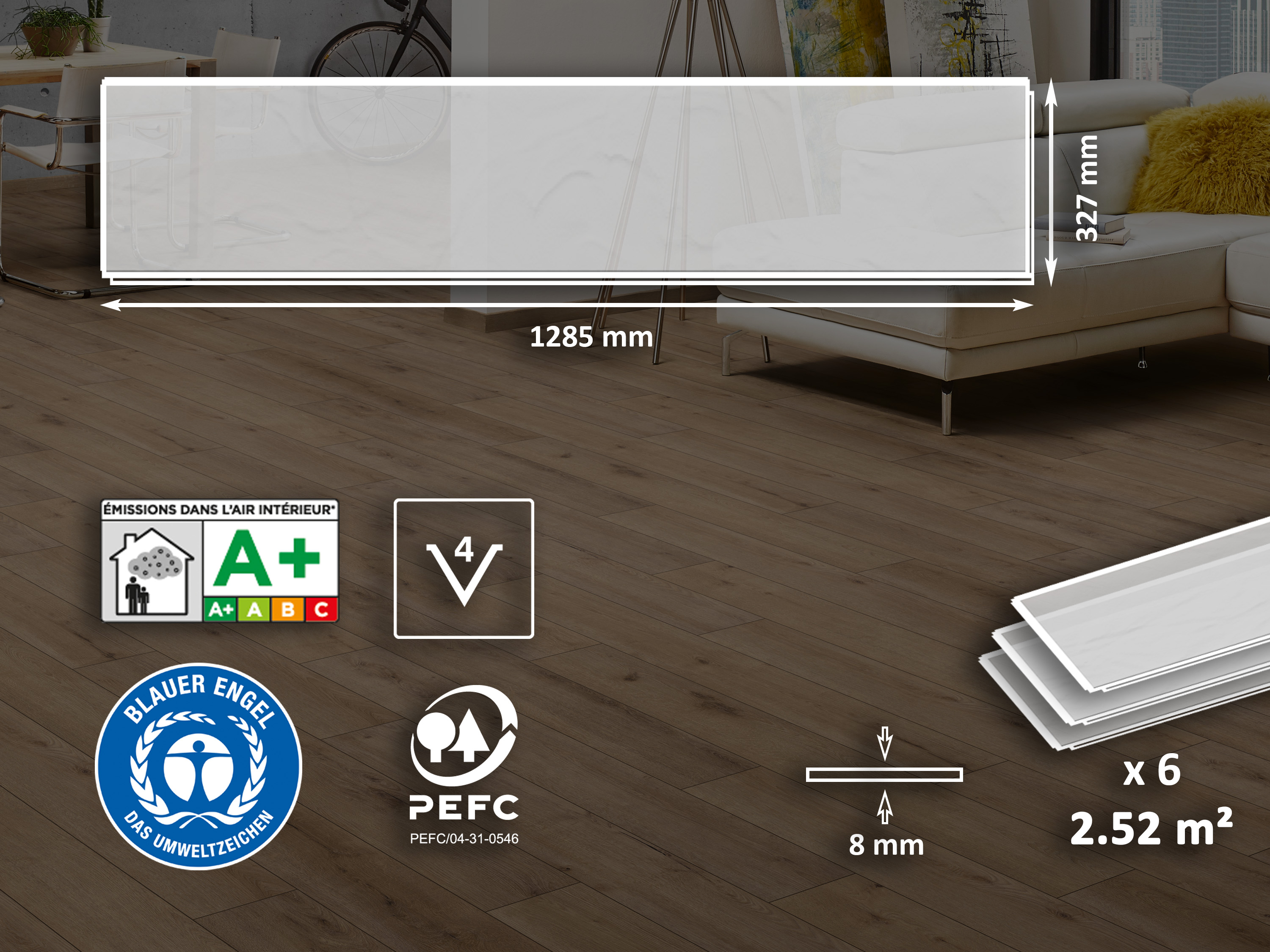 Laminatboden KronoOriginal® Super Natural WIDE - Dove Cantal Oak K655 - 8 mm Stark - Breitdiele Laminatboden KronoOriginal® Super Natural WIDE - Dove Cantal Oak K655 - 8 mm Stark - Breitdiele
