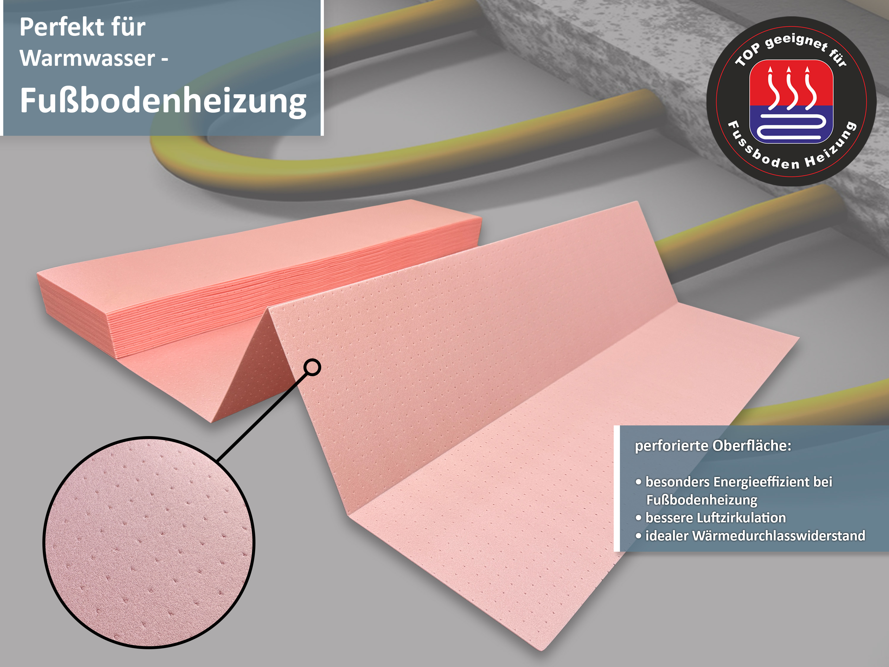 uficell® XPS QUICK PLUS Trittschalldämmung für Fußbodenheizung, Stärke: 1,8 mm, 12,6 m² uficell® XPS QUICK PLUS Trittschalldämmung für Fußbodenheizung, Stärke: 1,8 mm, 12,6 m²