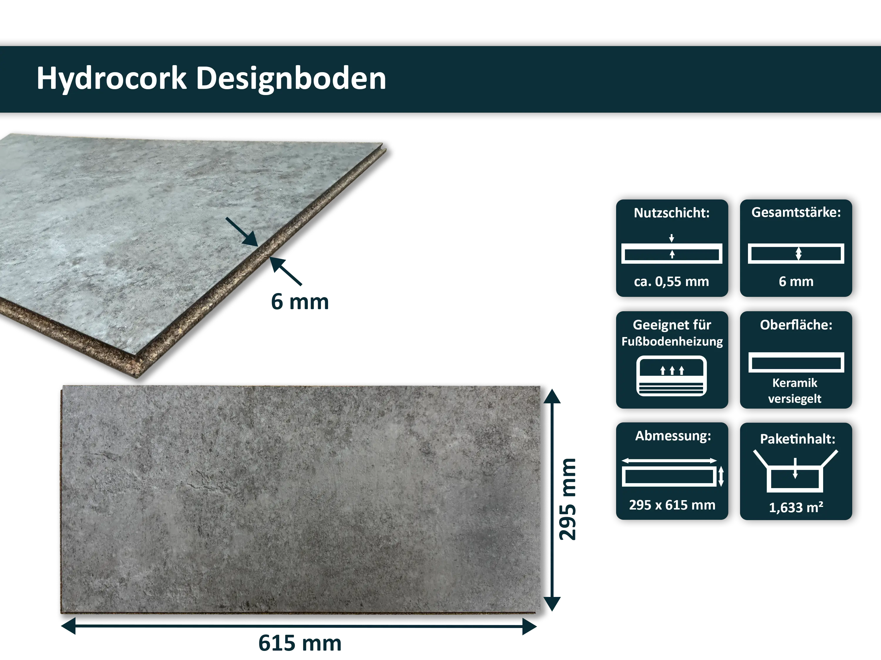 Wicanders - Hydrocork - Jurassic Limestone - Klick Designboden (Kork Träger) Wicanders - Hydrocork - Jurassic Limestone - Klick Designboden (Kork Träger)