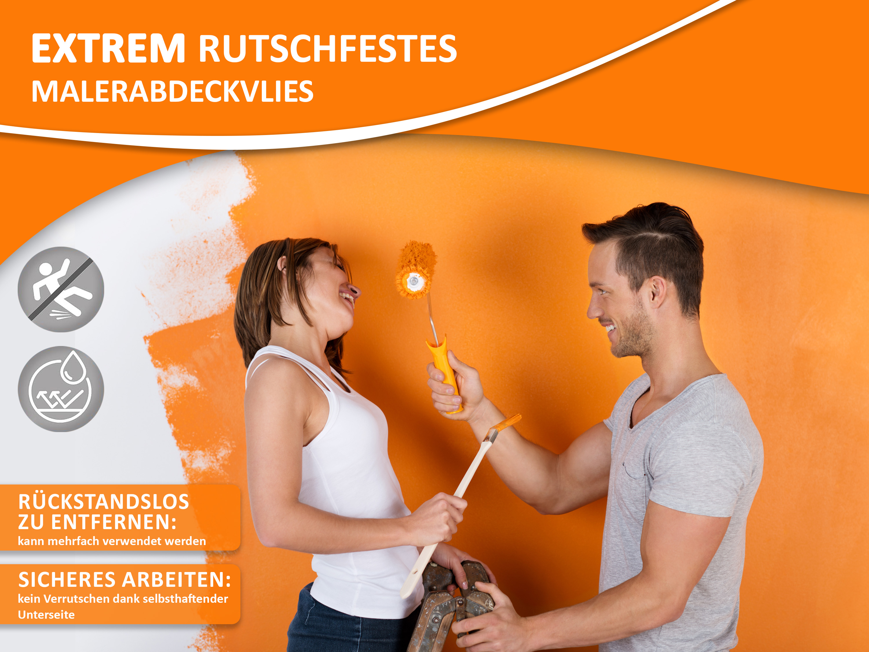 uficell® easyliner Malervlies premium Qualität, Schutzvlies, selbsthaftendes Abdeckvlies uficell® easyliner Malervlies premium Qualität, Schutzvlies, selbsthaftendes Abdeckvlies