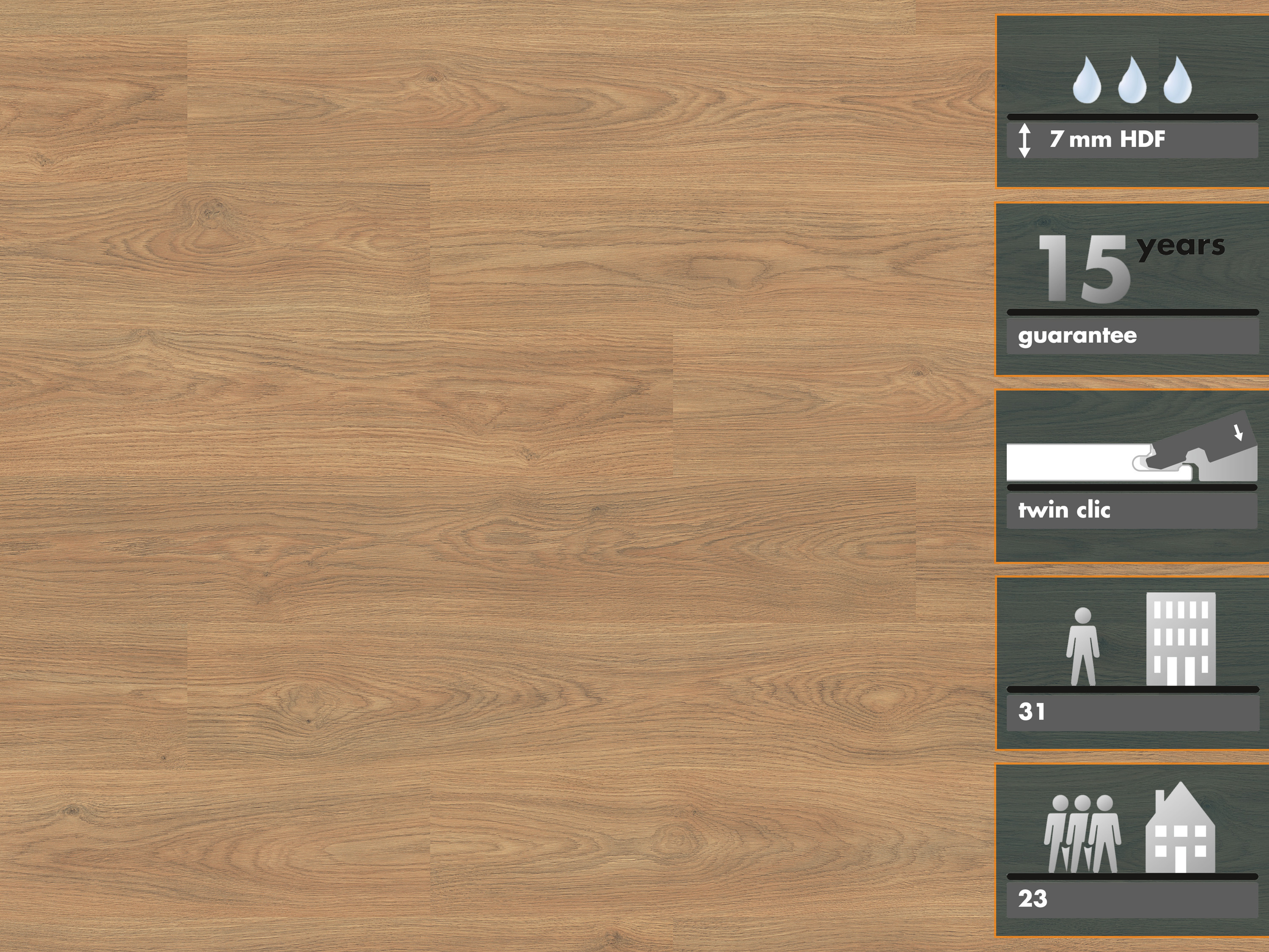 KronoOriginal® Laminat Cottage - Hazel Almina Oak K645 - Landhausdiele mit V4 Fuge - 7 mm Stark KronoOriginal® Laminat Cottage - Hazel Almina Oak K645 - Landhausdiele mit V4 Fuge - 7 mm Stark