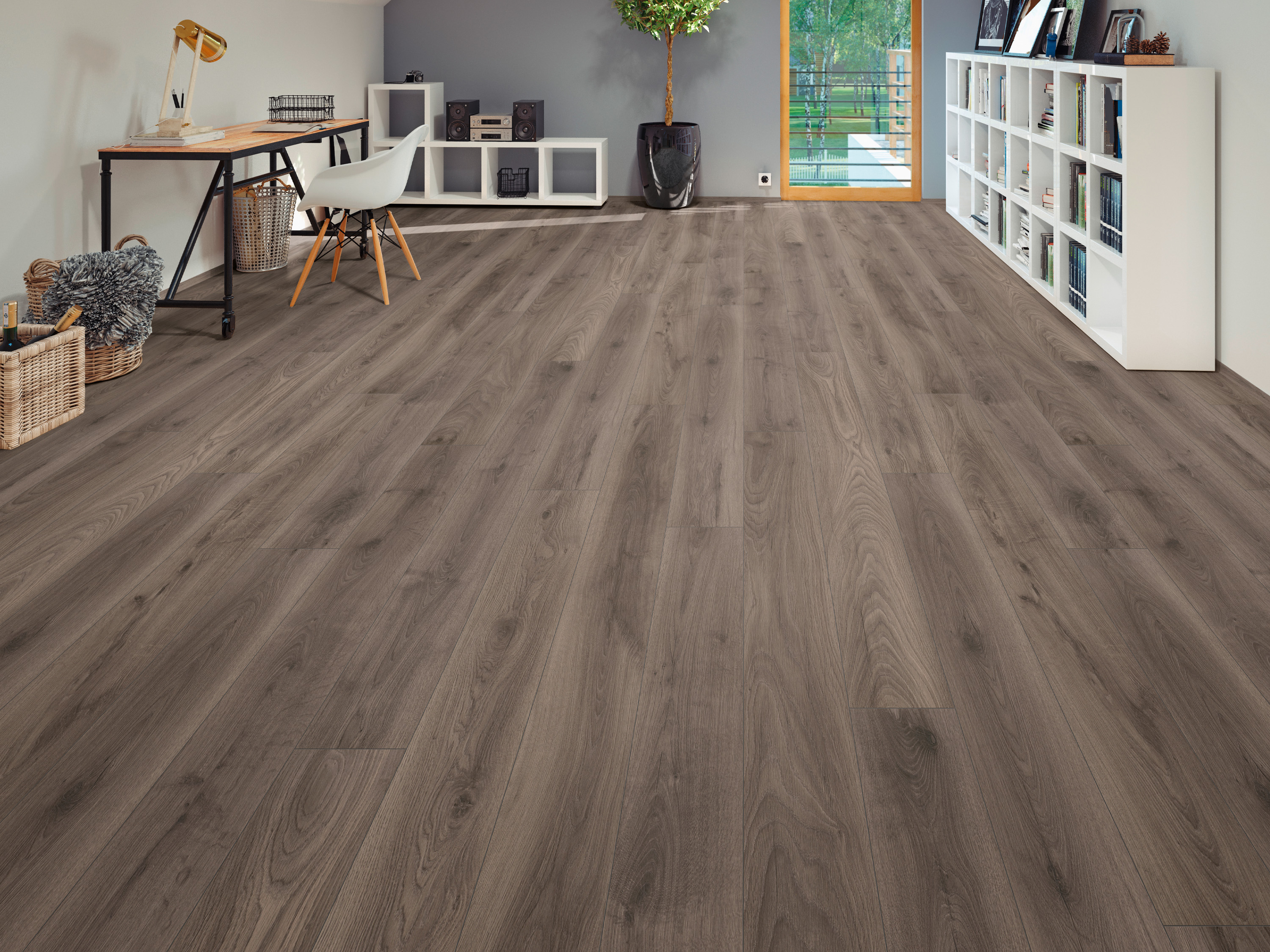 Laminatboden KronoOriginal® Atlantic 12 - Steelworks Oak K287 - 12 mm - MO.RE! Moisture resistant Laminatboden KronoOriginal® Atlantic 12 - Steelworks Oak K287 - 12 mm - MO.RE! Moisture resistant